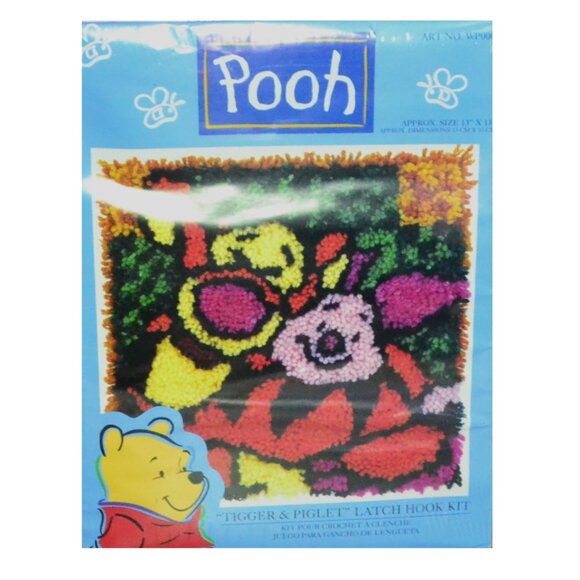Tigger And Piglet Latch Hook Kit Winnie The Pooh 13 x 13 Room Accent Decor New - Picture 1 of 5